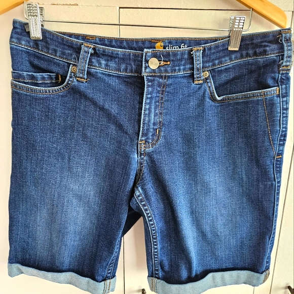 Carhartt women's Jean shorts Size 12 - Picture 1 of 5